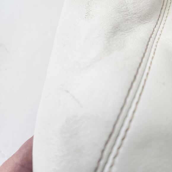 Coach F17605 Ashley Leather Hippie Bag Cross Body Purse White Silver Shoulder - Picture 12 of 16